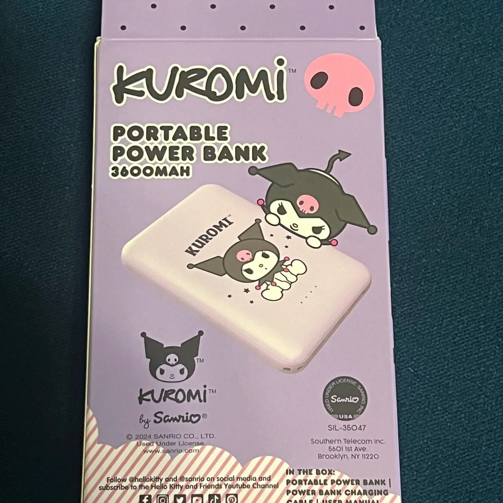 Kuromi Portable Charger - Purple